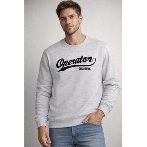 Call of Duty Operator Crewneck Sweatshirt‎ Gray Fleece Casual Comfort Large NWT